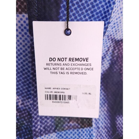Miaou Aphex Corset Size XL Womens Blue Top $265 - Picture 10 of 15